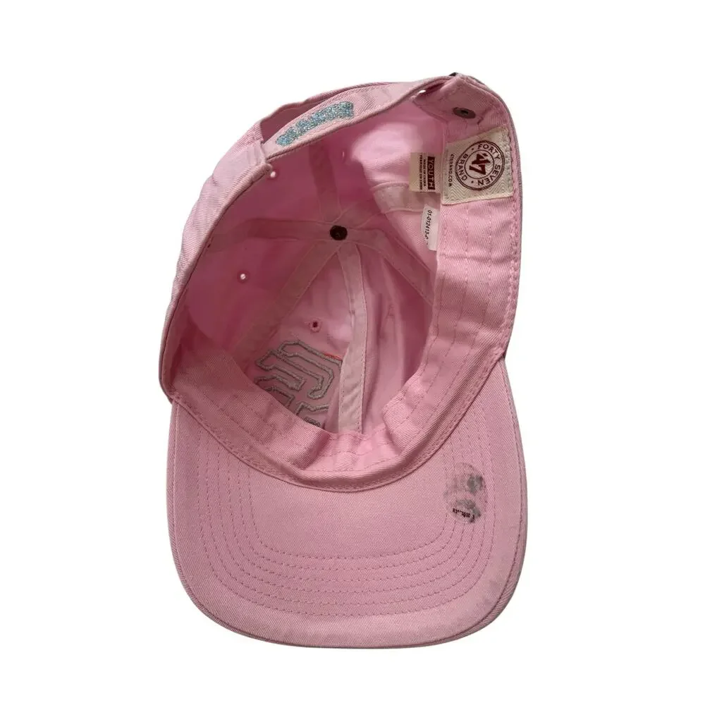 San Francisco Giants MLB Kids Baseball Cap Pink Blue Metallic Adjustable Youth